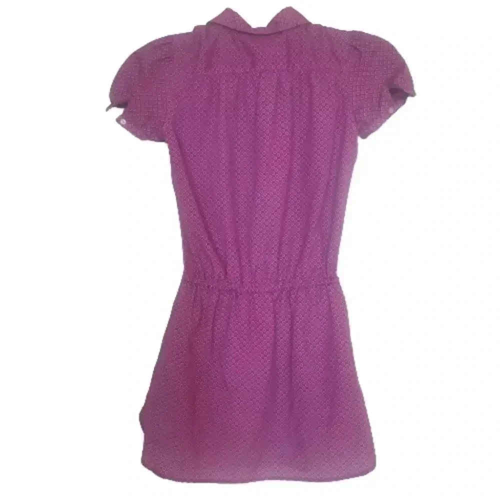 Ralph Lauren Purple with Blue Diamonds Fabric Kids Romper Preppy